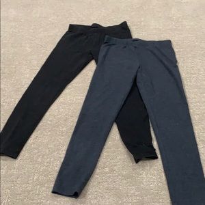 2 pc black and grey big girls legging set